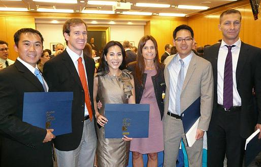 Dr. Pascual-Garrido, MD, PhD with co-fellows at Hospital for Special Surgery Graduation
